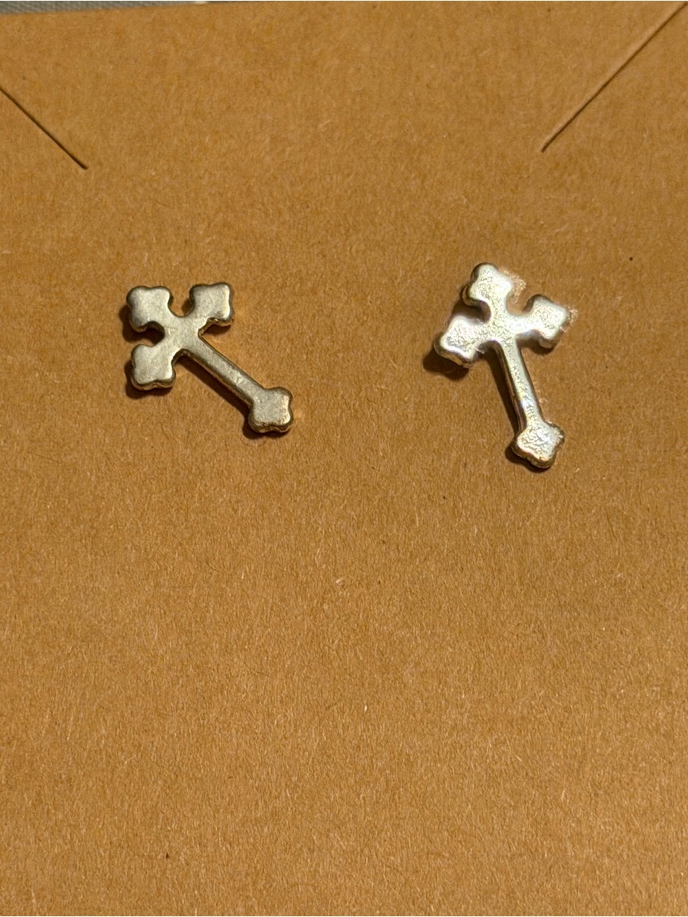 New Silver Cross Stud Earrings - Minimal Religious Jewelry